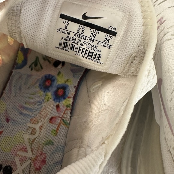 Nike Air Max 270 Shoes Womens Size 8 White Floral AT6819-100 - Picture 12 of 12